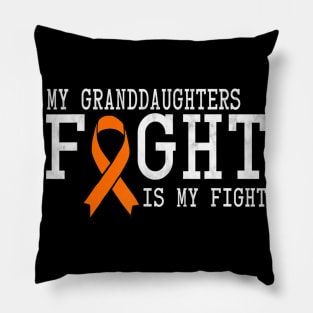 Leukemia Cancer Awareness Shirt Gift Granddaughter Pillow