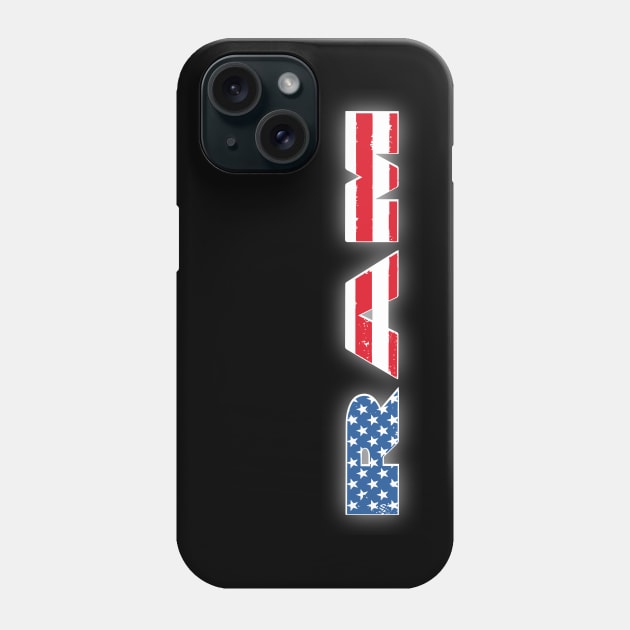 Ram Truck USA Phone Case by cowtown_cowboy