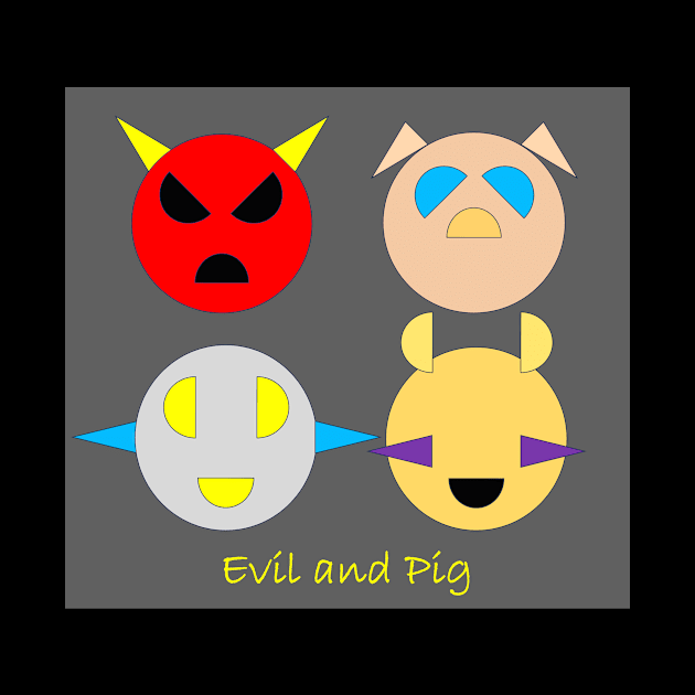 Geometric simple design Evil and Pig Full Team by Evil and Pig