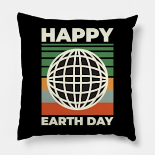 Vintage Happy Earth Day Pillow