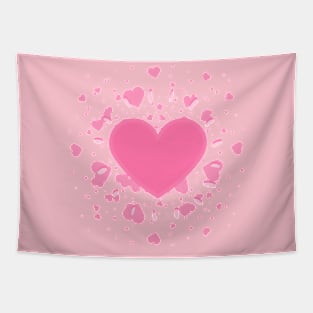 Heart Pink Valentine Tapestry