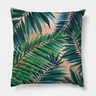 Palm leaves illustration Pillow