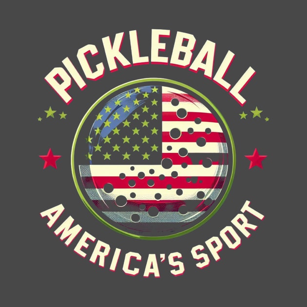 Pickleball America's Sport USA Flag by Battlefoxx Living Earth