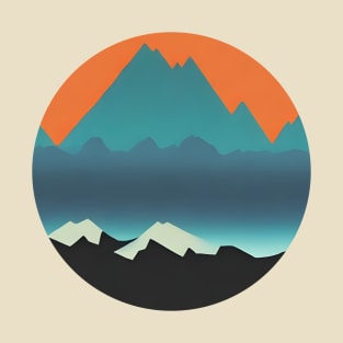 Japanese Inspired Mountainscape T-Shirt