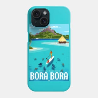 Vintage Travel Poster - Bora Bora Phone Case