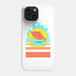 Ryba w wodzie retro Phone Case