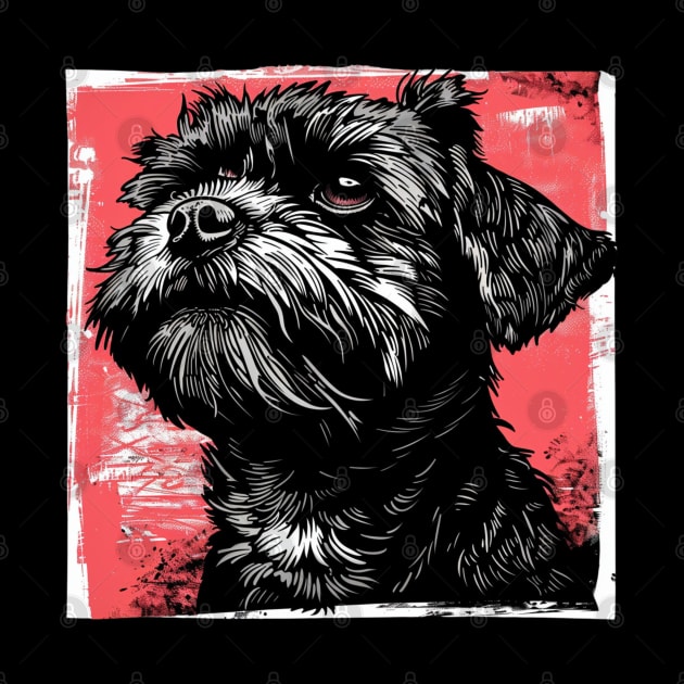 Retro Art Affenpinscher Dog Lover by June Sixteen