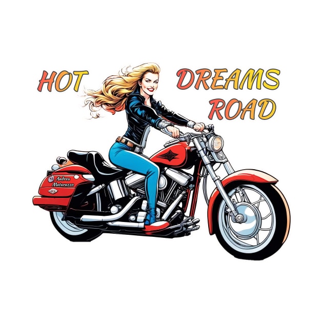 Girl Hot Dreams Road by Andrea Matarazzo