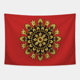 Gold Greek ornament Meander Tapestry