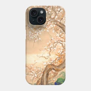 Japanese plum blossoms in moonlight Phone Case