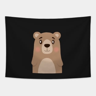 Cute Bear Nursery Illustration Tapestry