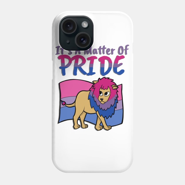 Bisexual Pride Lion- With text Phone Case by marzipanpond