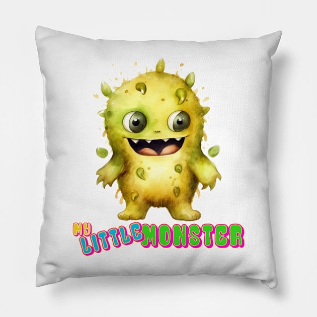 My Little Monster Pillow by Peter the T-Shirt Dude