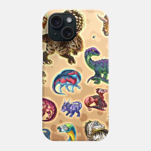 Cretaceous Critters Phone Case by cometkins