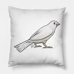 Bird - Canary - White Pillow