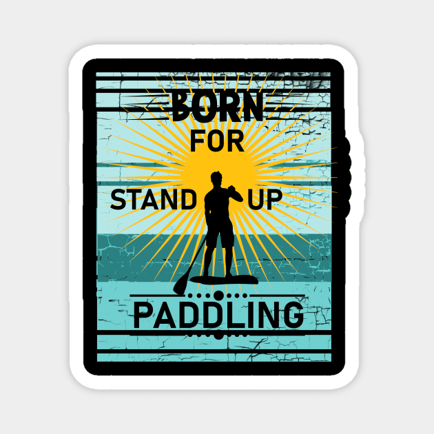 Stand Up Paddling Man Magnet by Imutobi