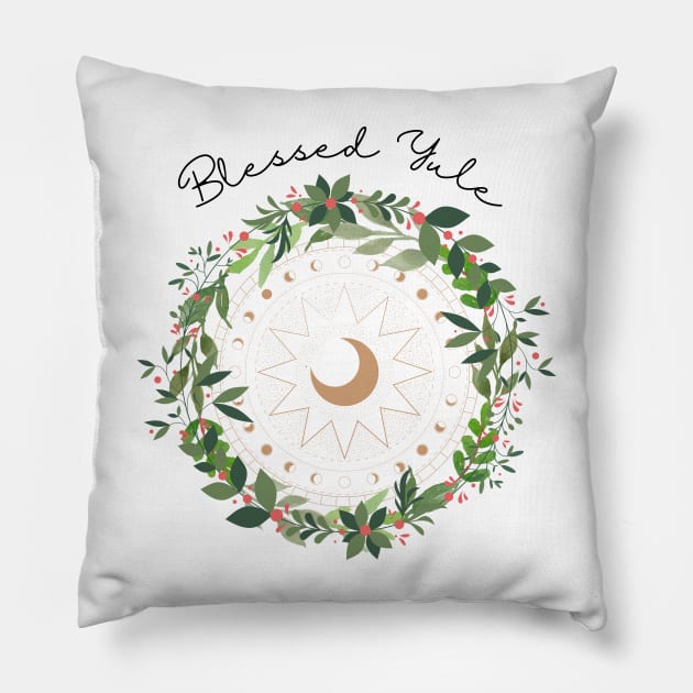 Blessed Yule Pillow by AtHomeNinjaKeisha