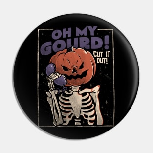 Oh My Gourd - Evil Halloween Pumpkin Skull Gift Pin