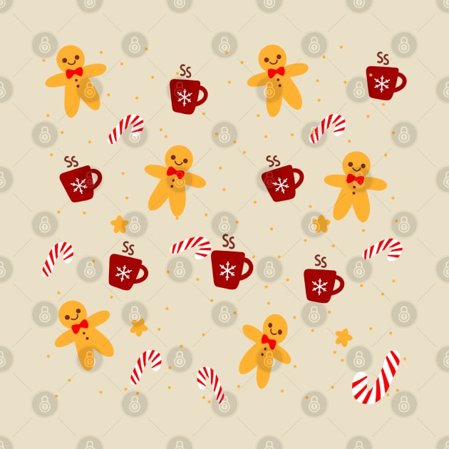 Gingerbread christmas pattern 1. by Miruna Mares