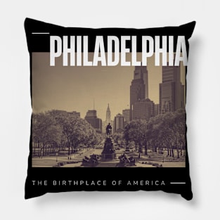 Philadelphia cityscape Pillow