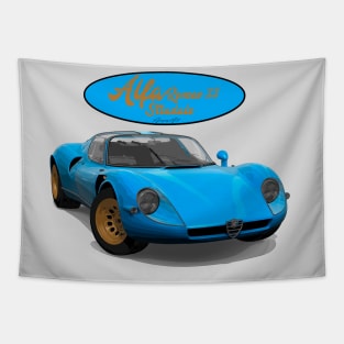 Alfa Romeo 33 stradale Blue Tapestry