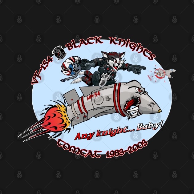 VF-154 Black Knights Nose Art Variation by MBK