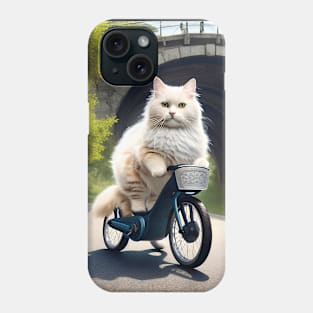 Cat on a Bicycle Phone Case