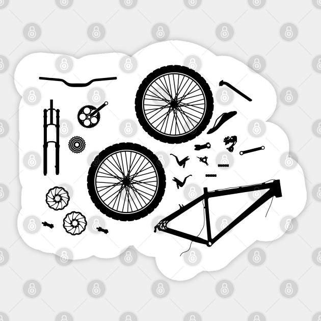 Bike Parts Bike Sticker Teepublic