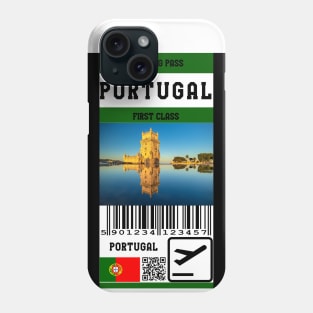 Portugal first class boarding pass Phone Case