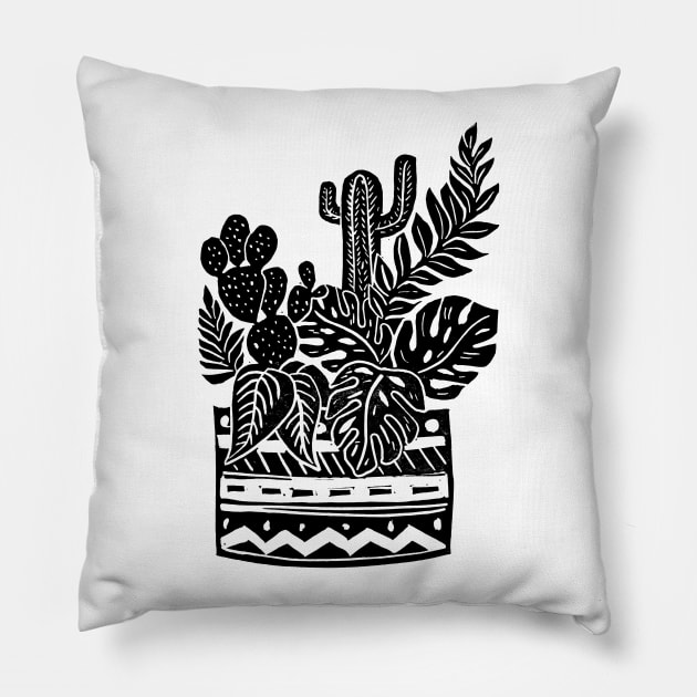 Botanical Pot Pillow by BiancaGreen