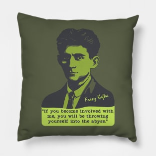 Franz Kafka Portrait and Quote Pillow