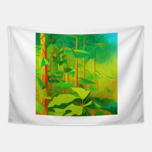 Misty Tropical Forest Tapestry