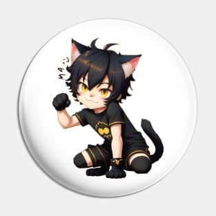 Cute Cat Boy Pin