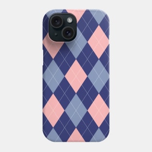 Cute Pink And Blue Argyle Plaid Pattern Phone Case