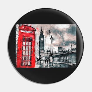 London sketch Pin