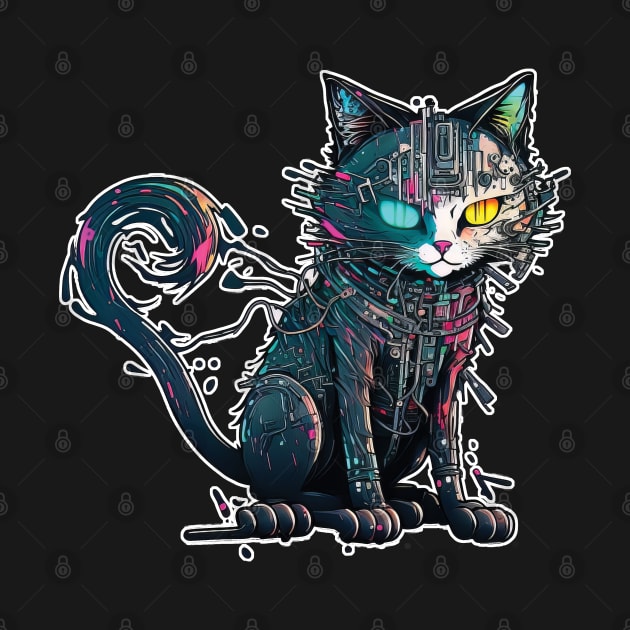 Cyber Kitty T-Shirt 3 by Focused Instability