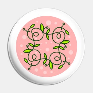 floral artwork Pin