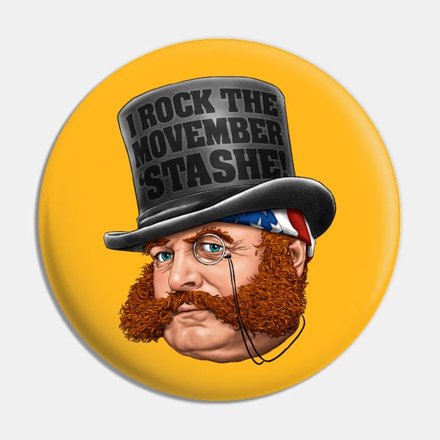 Movember 'Stashe Pin by Motzart