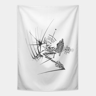 142 Unique Black White Abstract Tapestry