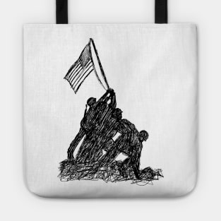 Iwo Jima - Black and White Tote