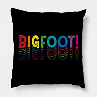 Bigfoot! (rainbow) Pillow