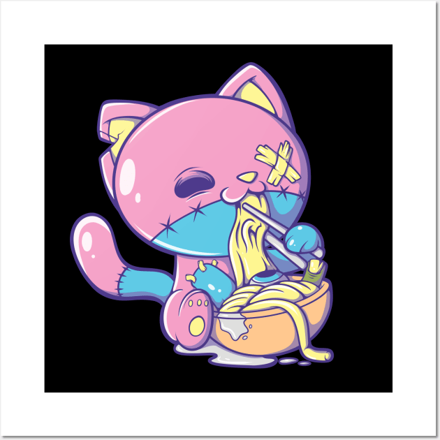 Kawaii Cat in Bottle Creepy Cute Aesthetic Sticker