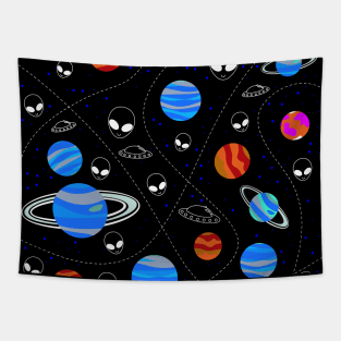 deep space in alien pattern Tapestry