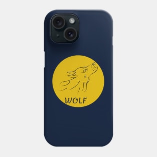 Wolf and moon Phone Case