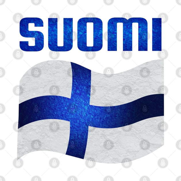 Suomi Finland suomenlippu by Purrfect