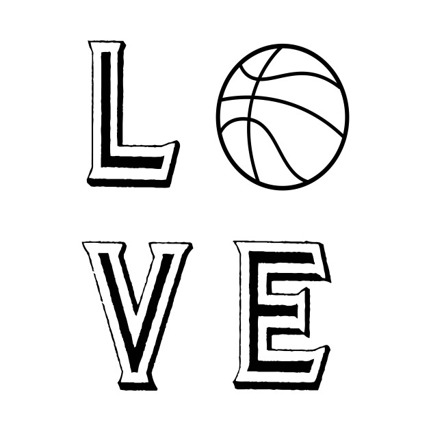 Big Love Black And White Basketball Player Fan Mom Dad Husband
