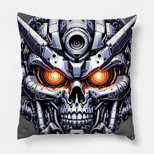 Biomech Skull S01 D01 Pillow