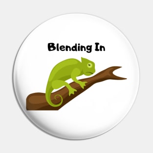 Blending In Chameleon Design Pin