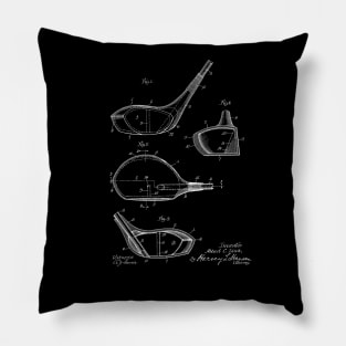 Golf Club Vintage Patent Drawing Pillow