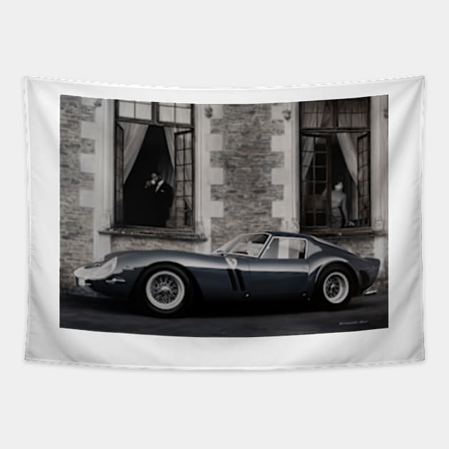 Miss Ferrari. 250 GTO. Windows Tapestry by oleynik